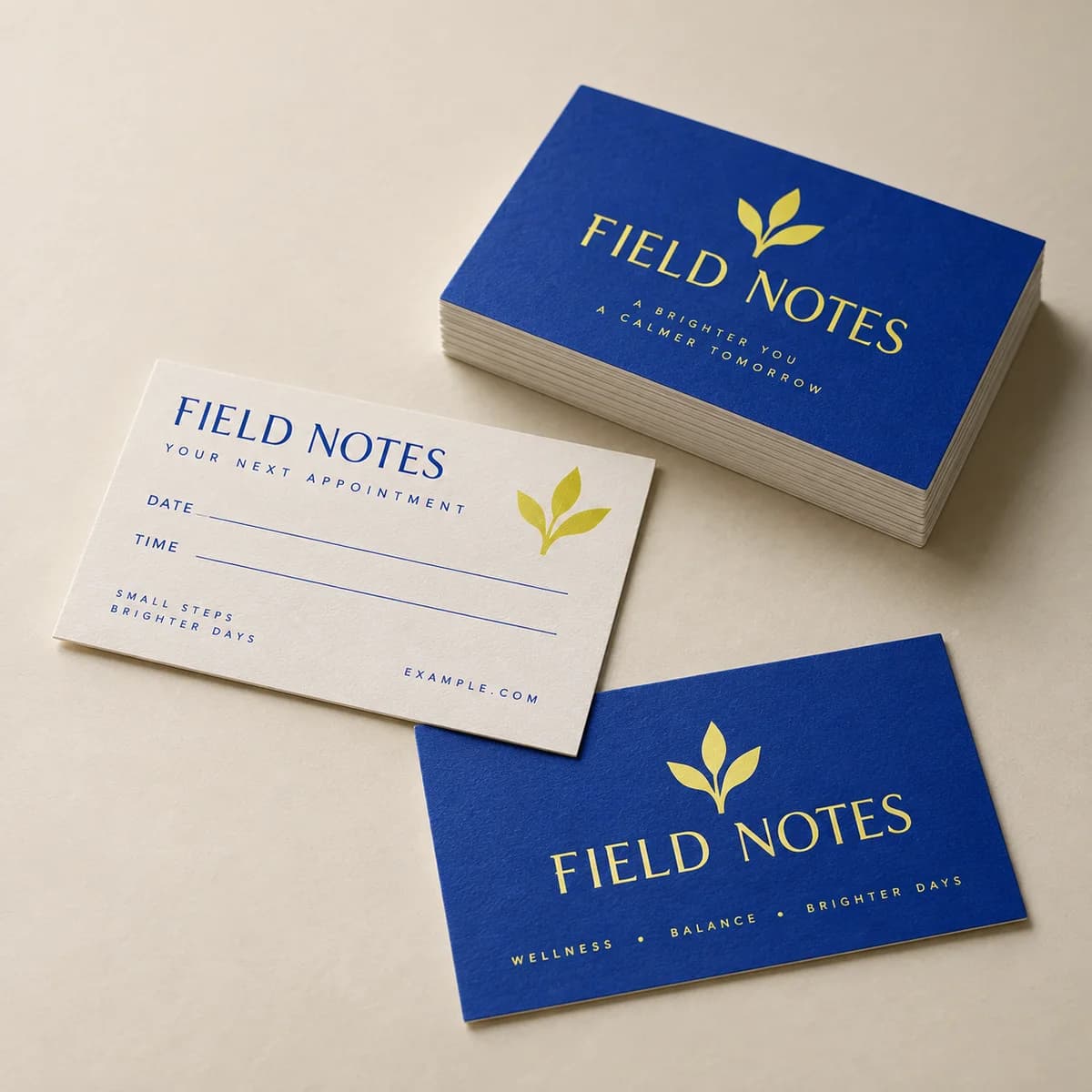 Appointment cards: Voqado product styling