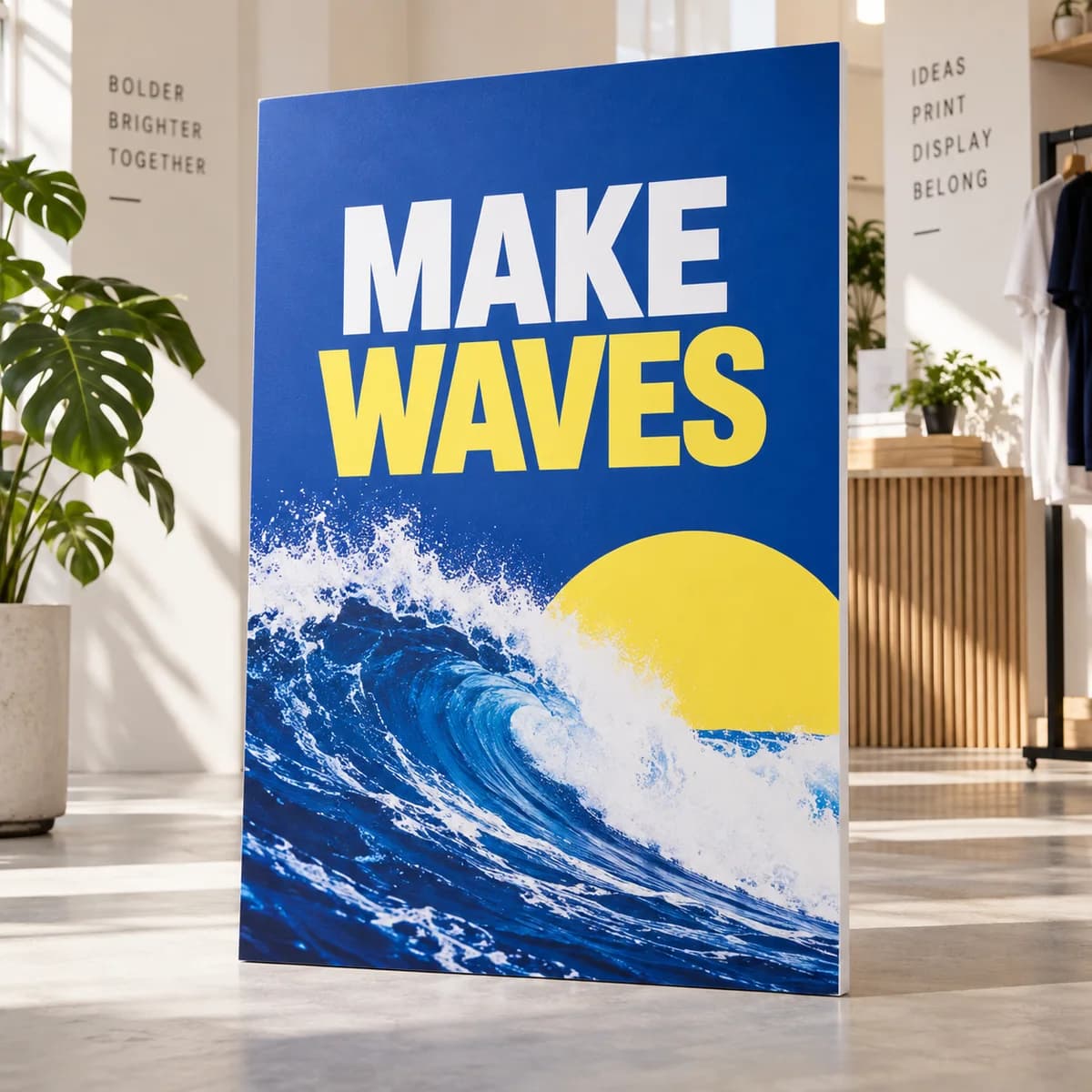 Foam board signs: Voqado product styling