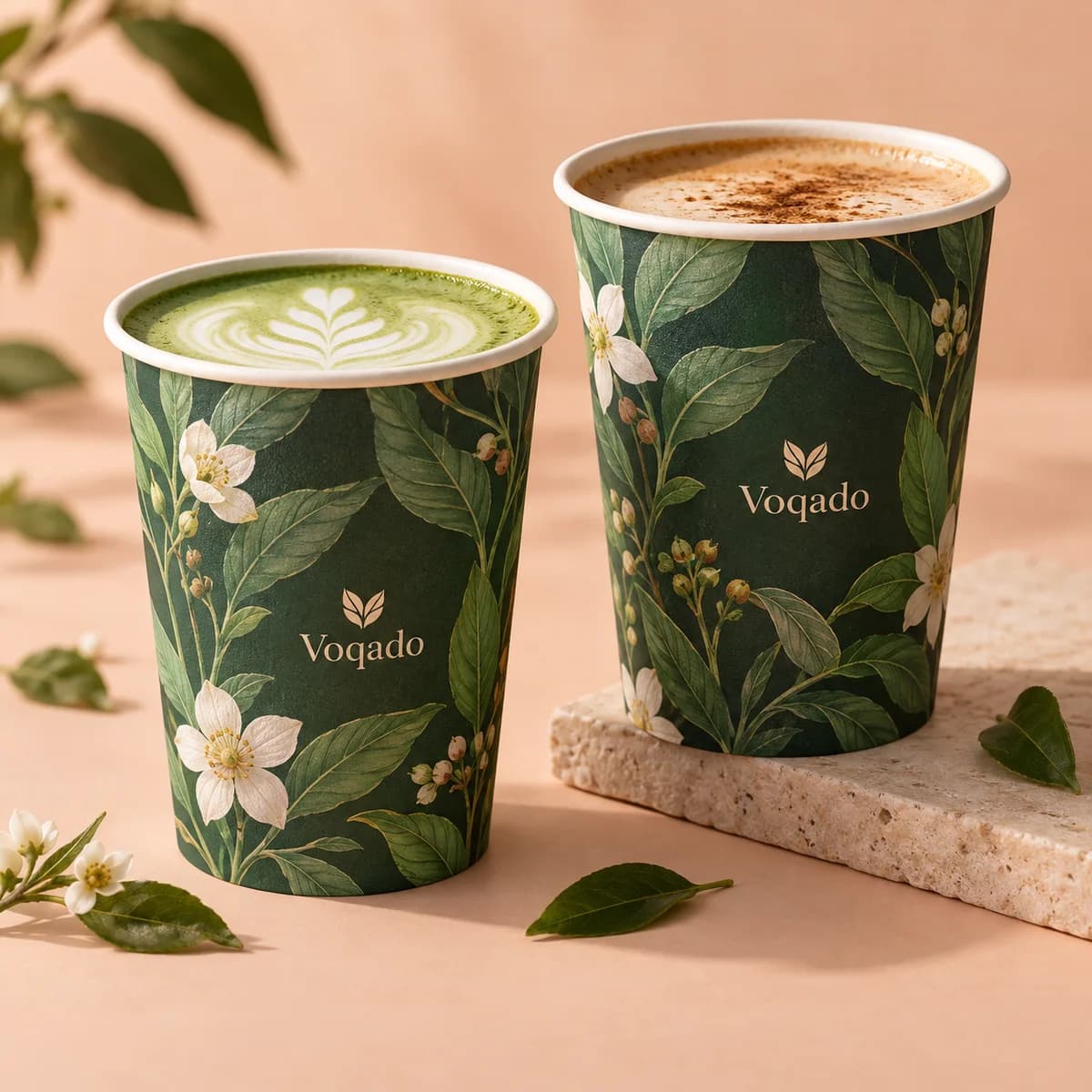 Full-print paper cups: Voqado product styling