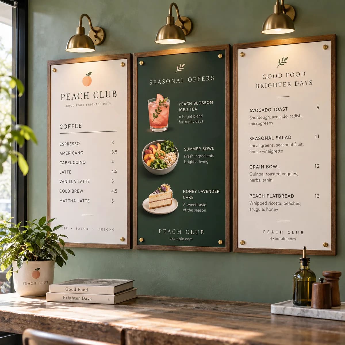 Menu boards: Voqado product styling