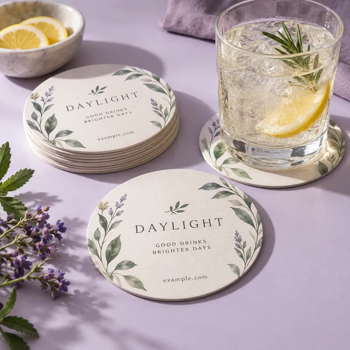 Paper coasters: Voqado product styling