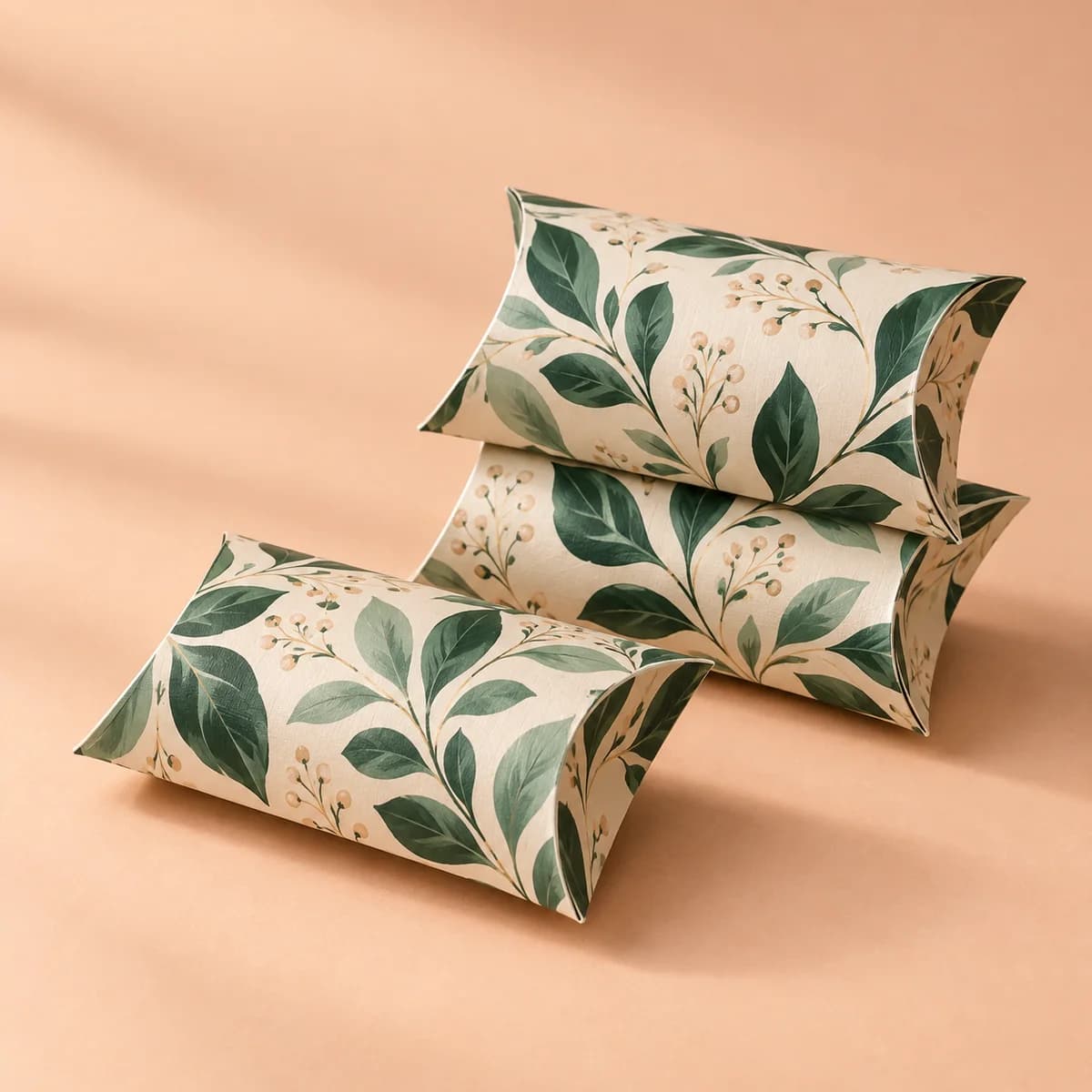 Pillow boxes: original Voqado product visualization; styling and props are illustrative