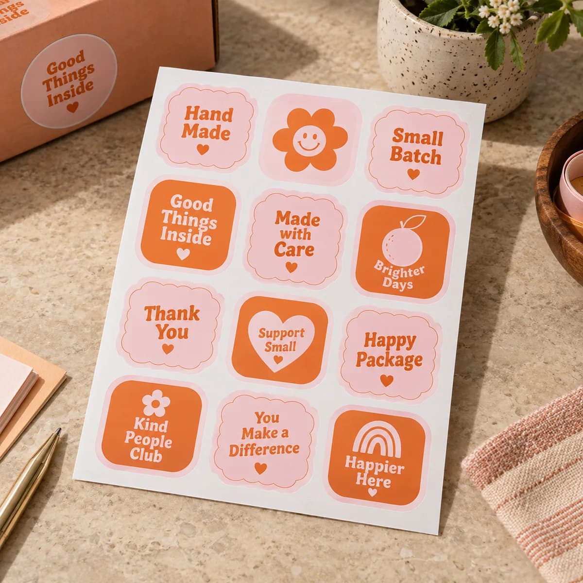 Product label sheets: Voqado product styling