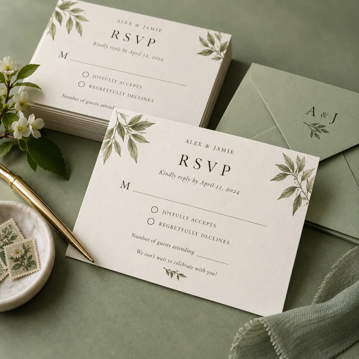 RSVP cards: Voqado product styling