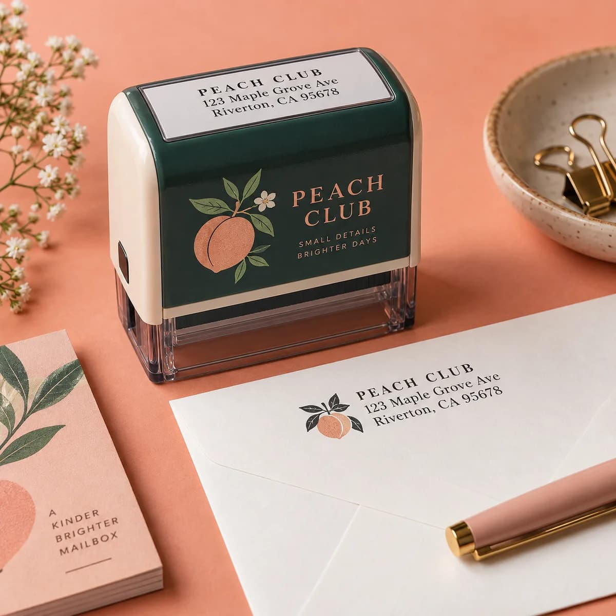 Rectangular address stamps: Voqado product styling