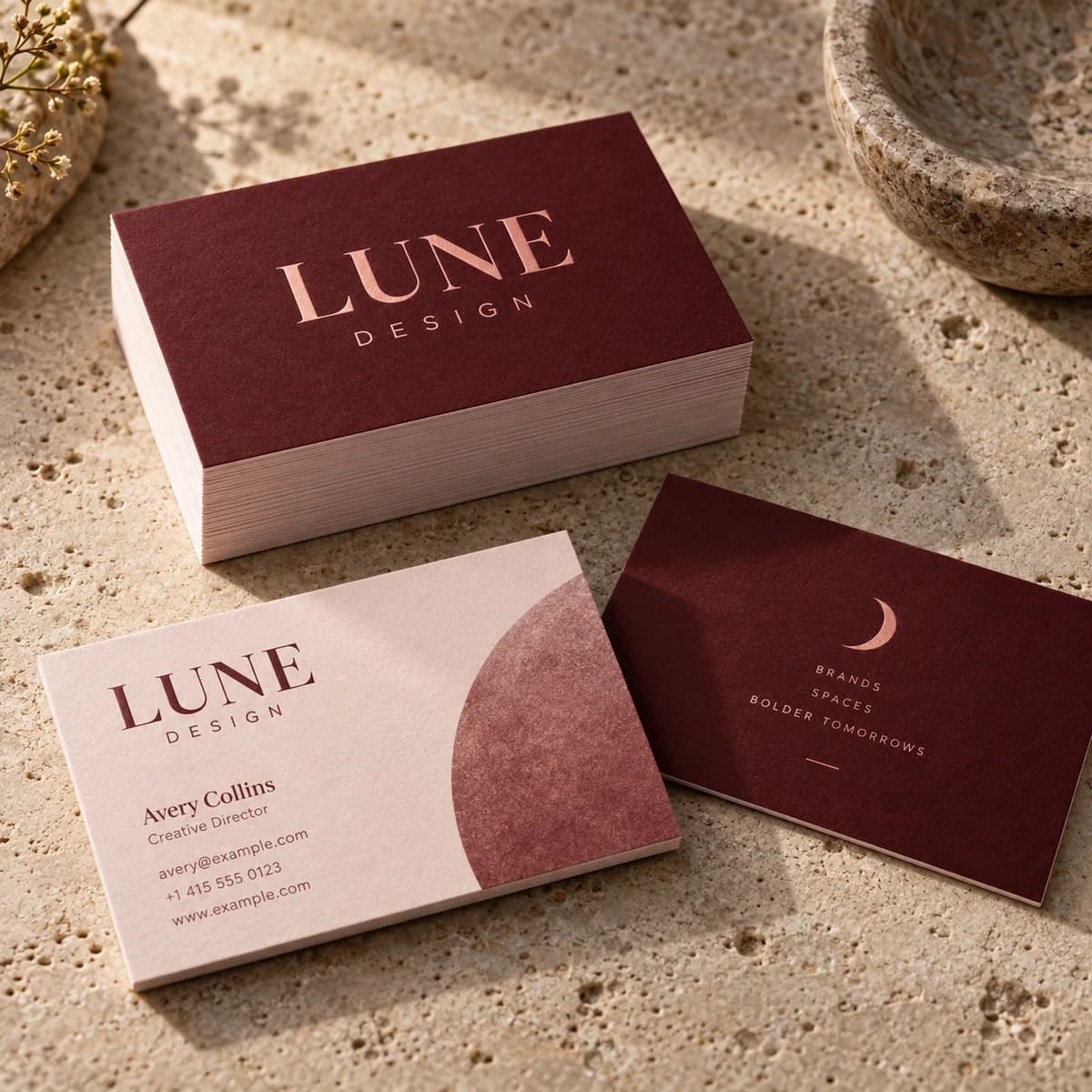 Ultra-thick business cards: Voqado product styling