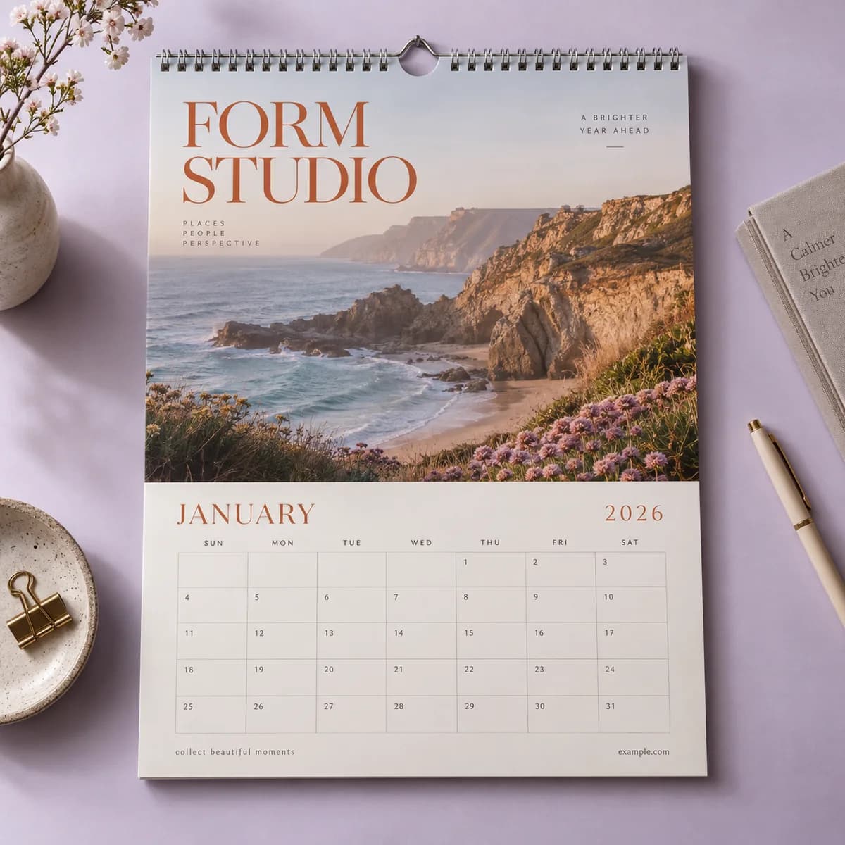 Wall calendars: Voqado product styling