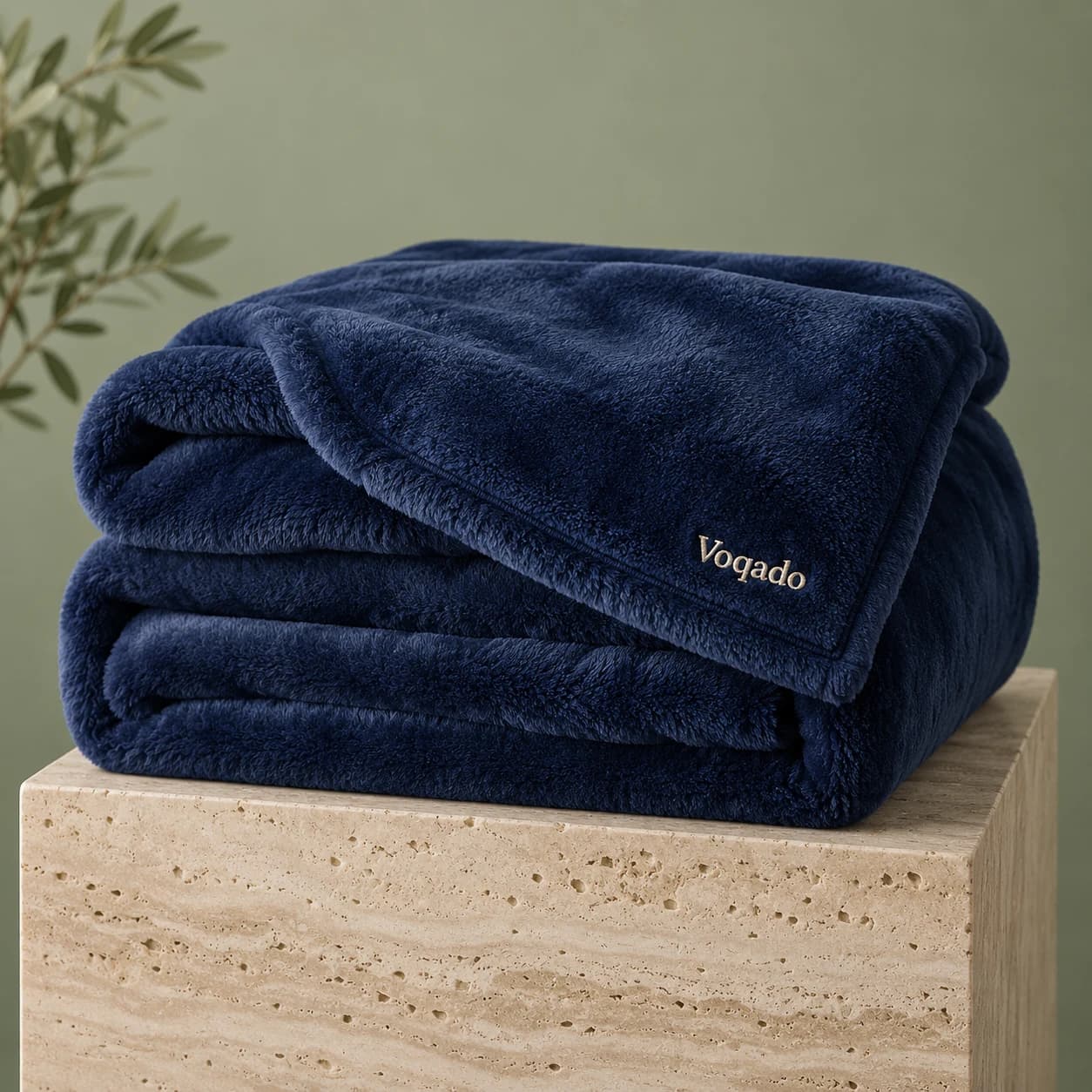 Voqado Micro Coral Plush Blanket, Voqado branding concept